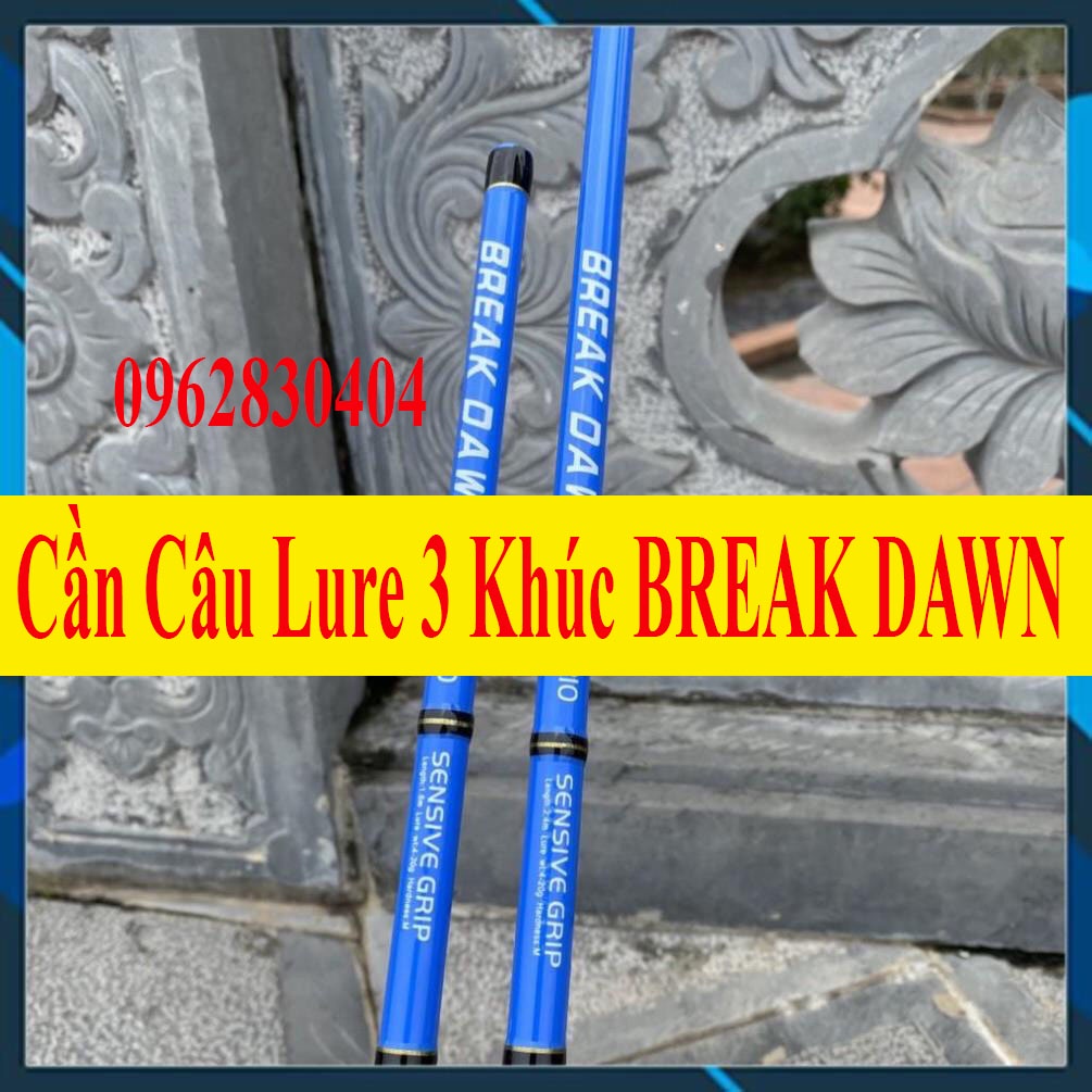 [Chất Lượng] Cần Câu Lure 3 Khúc BREAK DAWN Thu Gọn 65cm Đồ Câu Lure Cần chuyên câu lóc