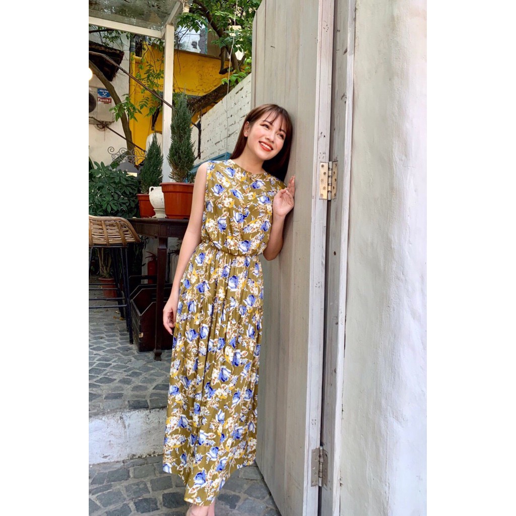 Đầm midi hoa Tink