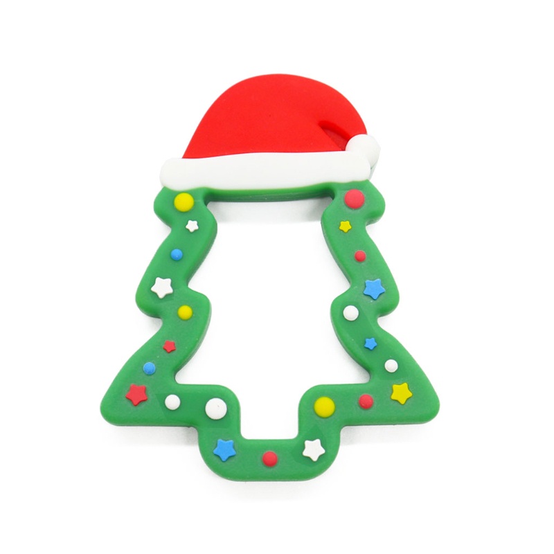 Đồ Chơi Ngậm Nướu Hình Cây Thông Giáng Sinh Bằng Silicone Cấp Thực Phẩm Dành Cho Em Bé