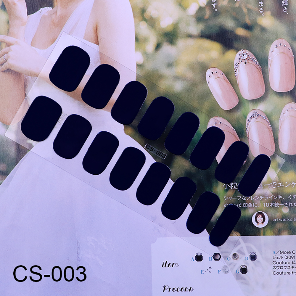 (Hàng Mới Về) Miếng Dán Trang Trí Móng Tay Nghệ Thuật Màu Trơn