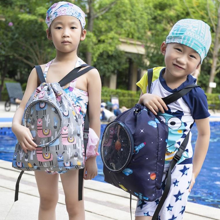 Túi dây rút SOLANO balo chống nước 3 ngăn đi bơi, du lịch，đi học đa năng FB-001421