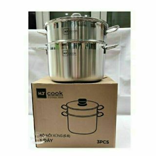 BỘ NỒI XỬNG HẤP INOX CAO CẤP 28CM HT COOK