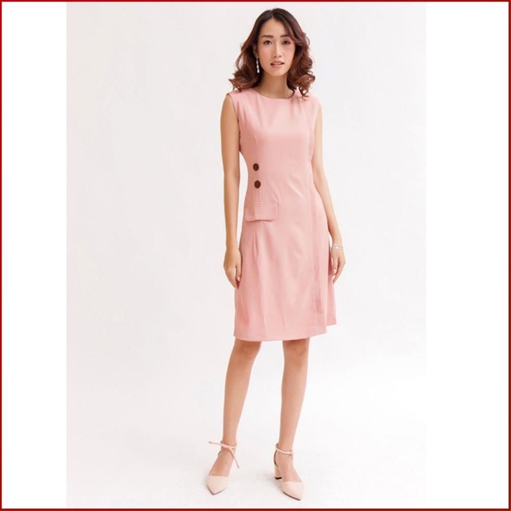 Đầm Chữ A Nữ COBI Váy Thiết Kế Nữ Cổ Tròn Không Tay Phối Nút Gỗ Màu Đỏ Mặc Đi Làm Đi Chơi Thời Trang Đẹp Nhiều Size | BigBuy360 - bigbuy360.vn