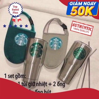 [RẺ NHẤT SHOPEE] Ly Giữ Nhiệt Yeti Thái Lan 900ml Kèm Túi Xách, 2 Ống Hút Và Cọ Rửa Chất liệu Inox Cao Cấp