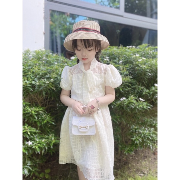 Váy Bé Gái size đại  7-38kg💕𝑭𝑹𝑬𝑬𝑺𝑯𝑰𝑷 💕 NHƯ Ý HOUSE'S- Đầm Công Chúa, váy trẻ em, hàng thiết kế - váy ren chun màu kem