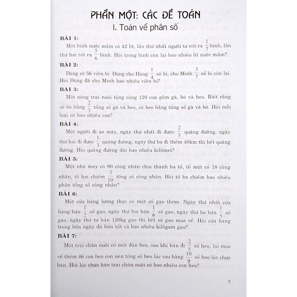 Sách Tuyển Chọn Các Bài Toán Đố 5 Nâng Cao