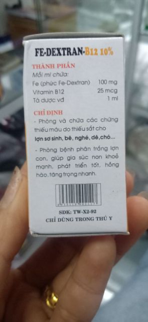 Bổ sung Sắt B12 cho chó 20ml