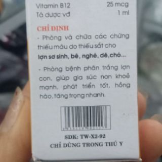 Bổ sung Sắt B12 cho chó 20ml