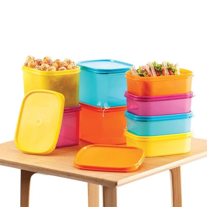 Tupperware Colourful Rectangular (8 hộp)