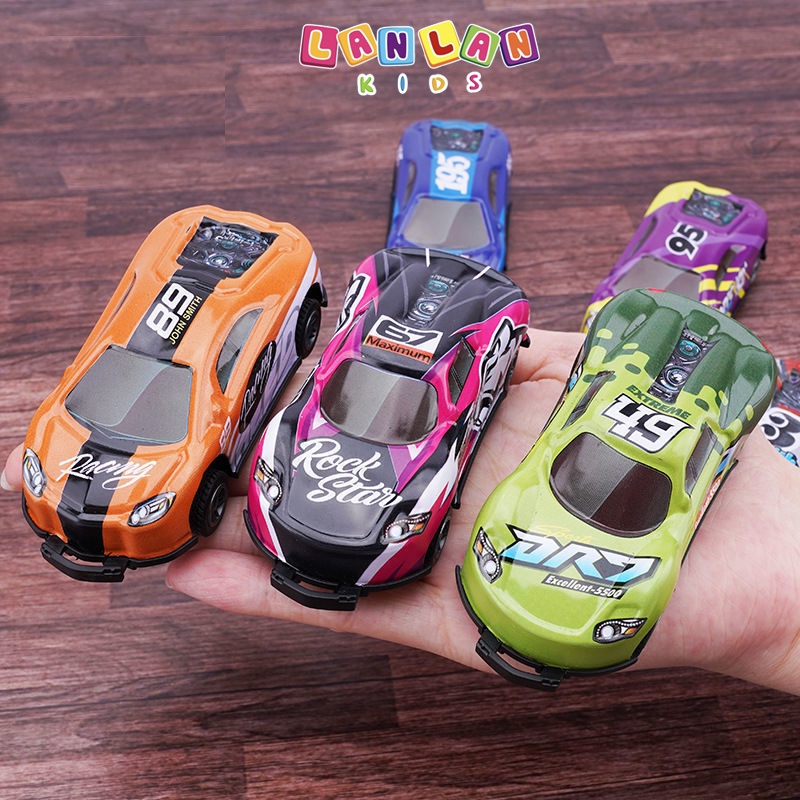 Ô tô đồ chơi bật nhảy LANLAN KIDS xe hợp kim nhào lộn 360 độ khi đụng vật cản