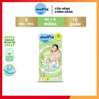 Bỉm quần Molfix Thiên nhiên Jumbo S - Gói 46+8 miếng.shopmizu68