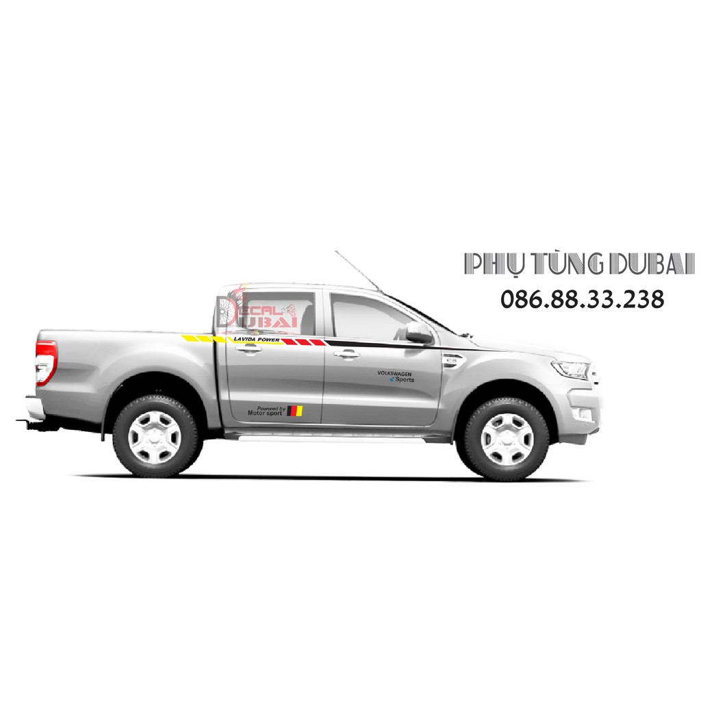 Tem dán sườn xe ford ranger