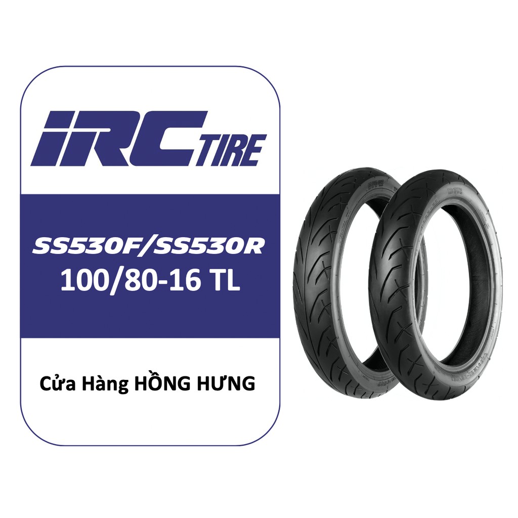 Lốp IRC Inoue 100/80-16 TL SS-530F (Lốp trước xe Honda SH)