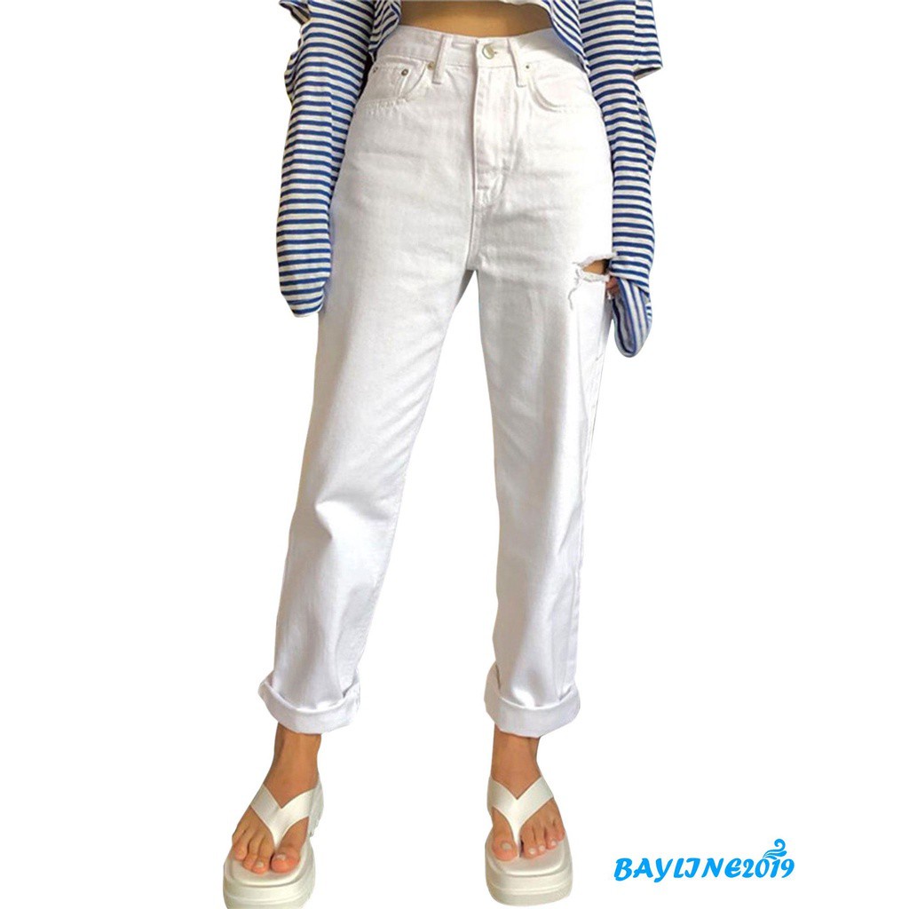 Quần Jeans Nữ Lưng Cao Ống Rộng Màu Sắc Thời Trang | BigBuy360 - bigbuy360.vn