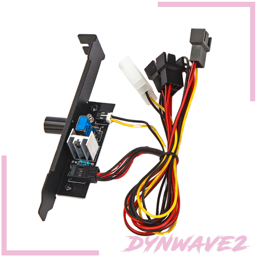 [DYNWAVE2]3 Channels PC Cooling Fan Speed Controller Governor PCI Bracket 12V Power
