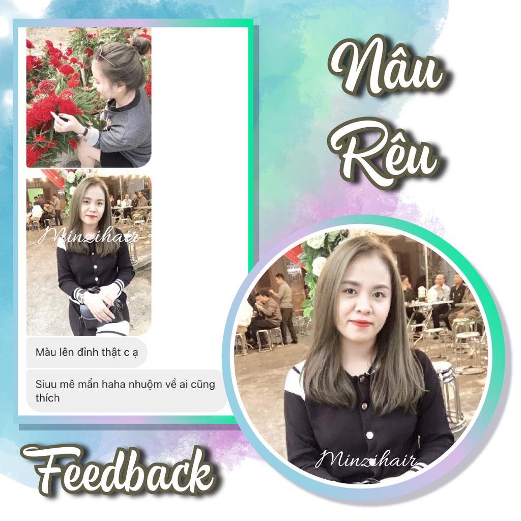 Thuốc Nhuộm Tóc Nâu Rêu | Lên Từ Nền Tóc Nâu - Thuốc nhuộm tóc Minzihair | BigBuy360 - bigbuy360.vn