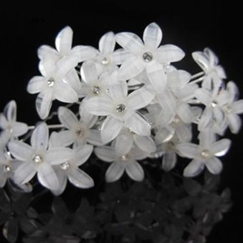 ♔20 Trâm Cài Tóc Chữ U Hình Hoa Trắng Cho Cô Dâu