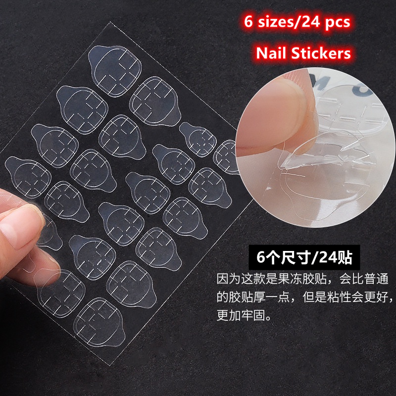 Miếng Dán Trang Trí Móng Tay Trong Suốt Hai Mặt Tiện Lợi