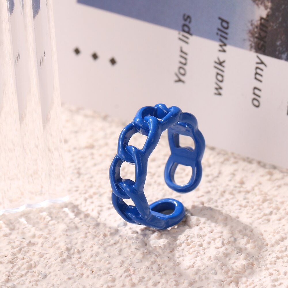Thời Trang Nhẫn Nhựa Resin Nhiều Màu Sắc Sáng Tạo Cho Nữ