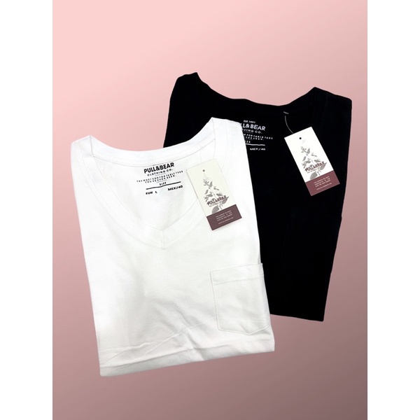 Áo thun cổ tim Nữ _ PullBear