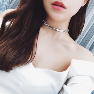 Vòng cổ choker đá sát cổ sang chảnh - D279
