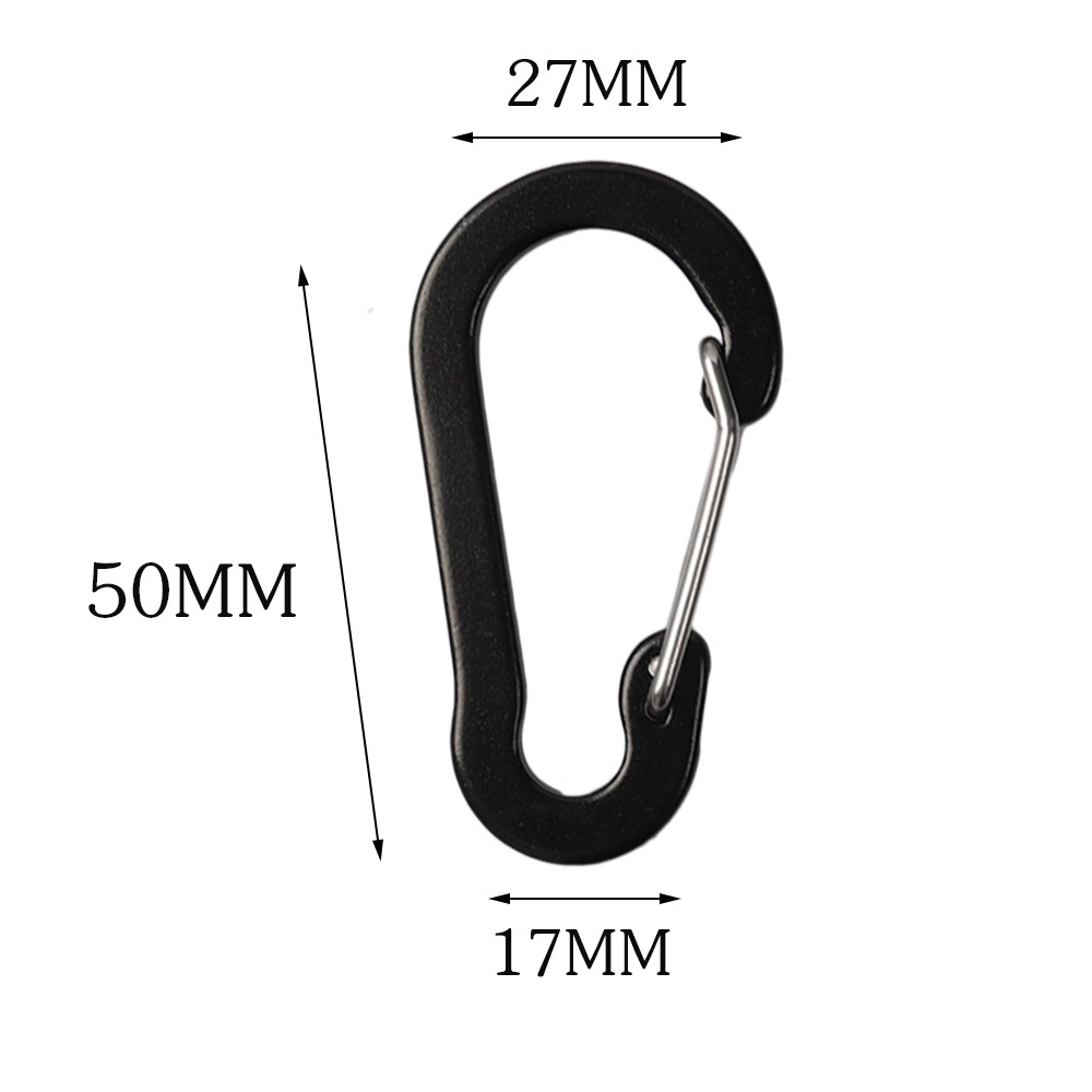 1 Móc Khóa Carabiner Bằng Hợp Kim Nhôm Màu Sắc Ngẫu Nhiên Dùng Khi Đi Cắm Trại