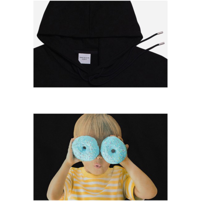 ÁO KHOÁC CÓ MŨ ADLV BABY FACE HOODIE BLACK DONUT 6