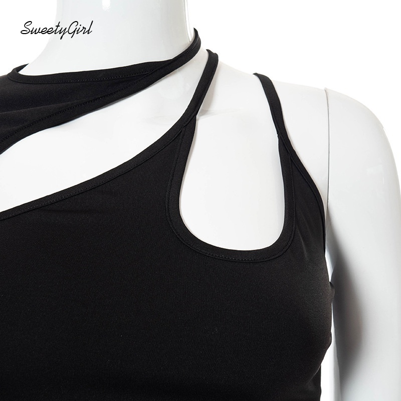 Áo tank top màu trơn hở lưng dáng ôm thời trang quyến rũ cho nữ