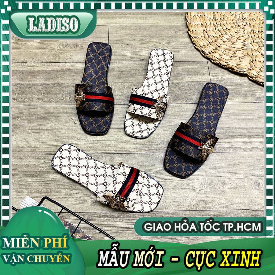 Dép nữ quai ngang LADISO xinh xắn đính hình bướm  dễ thương thiết kế sang chảnh TT404