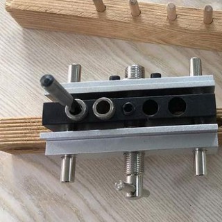 Cữ khoan chốt gỗ - bộ cử khoan thẳng 4 lỗ tự định tâm