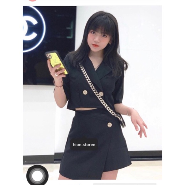 Sét áo croptop đen | BigBuy360 - bigbuy360.vn