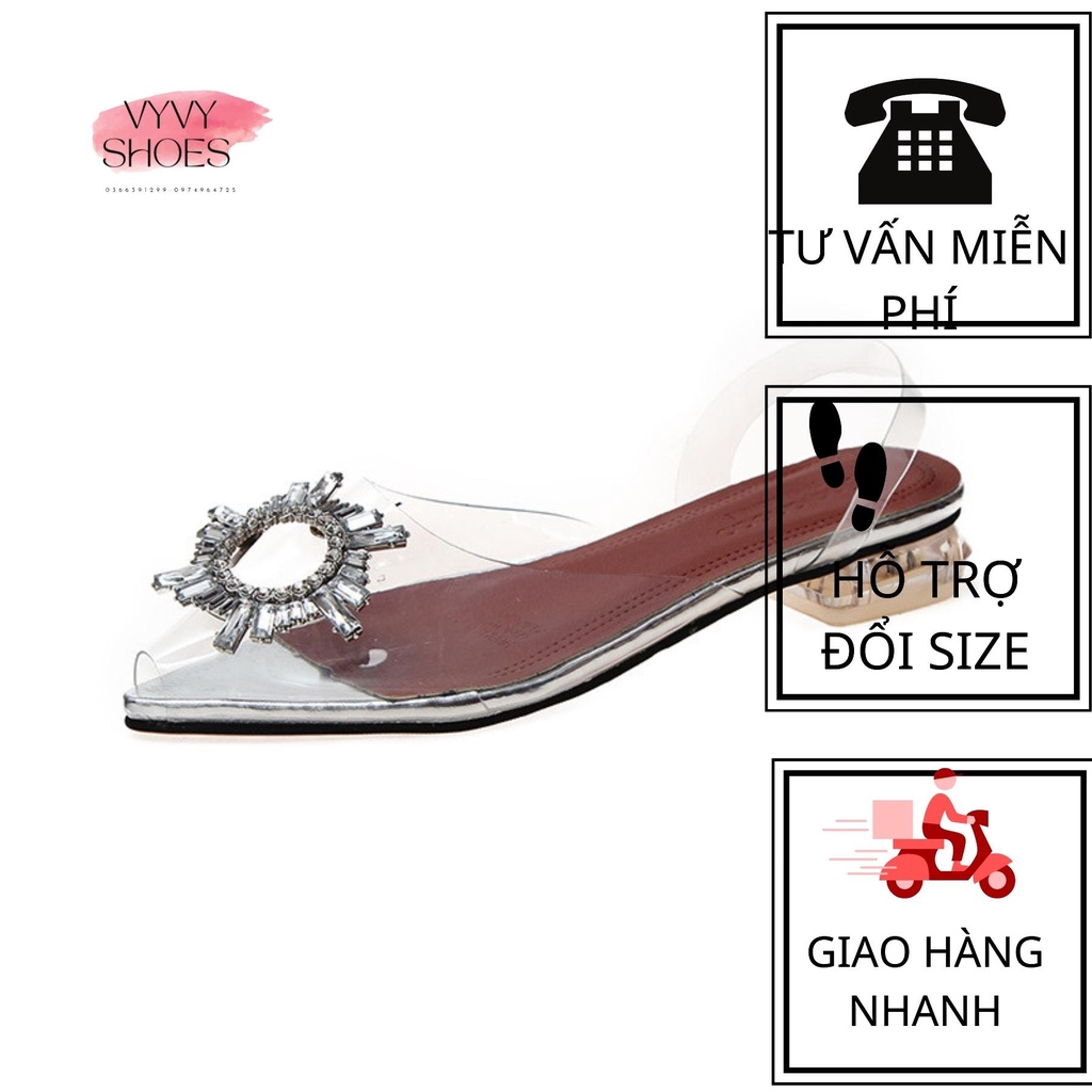 Giày Cao Gót Pha Lê G-106  Đính Đá