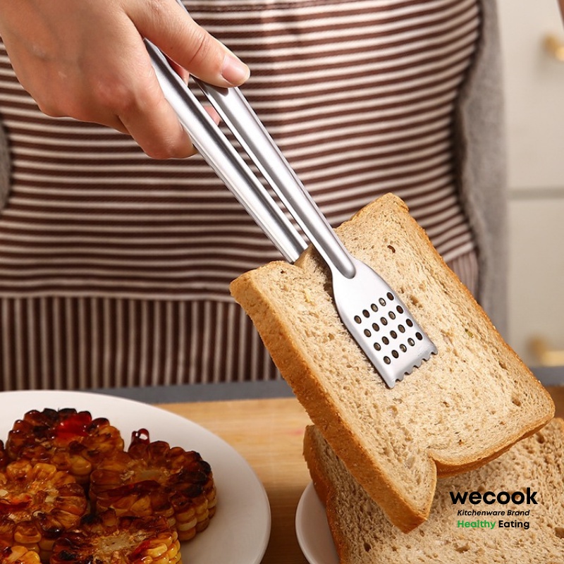 Kẹp inox gắp thức ăn, đá viên, salad cao cấp WECOOK - Đồ gắp thức ăn cán dài 3 size tiện dụng