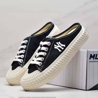Giày lười Sục MLB ny đen đạp gót thể thao sneaker nam nữ Hot Trend