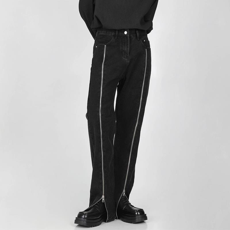 ✎✖₪Quần Jeans Thiết Kế Khóa Kéo Cỡ Lớn Dày Dặn Đáy Cao Cho Nữ Mập Mập @