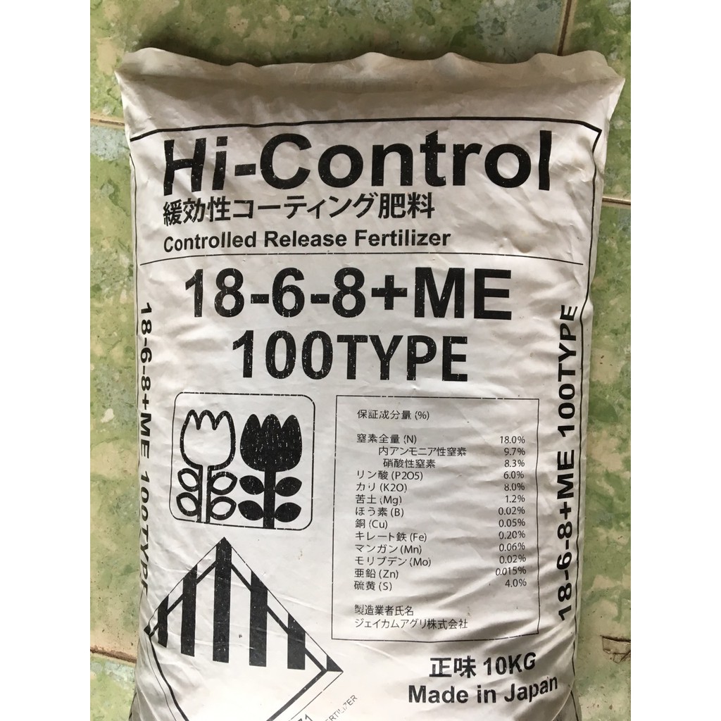 Phân chì tan chậm của Nhật 18-6-8 ME gói 500gr ra từ bao 10kg