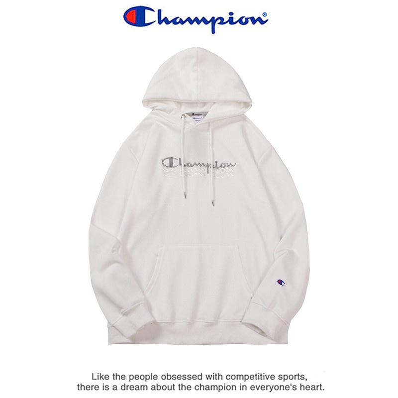 Burst Money CHAMPION Men and Women Three Row Letter Embroidery Hoodies Loose Sports Hoodie Outerwear | BigBuy360 - bigbuy360.vn