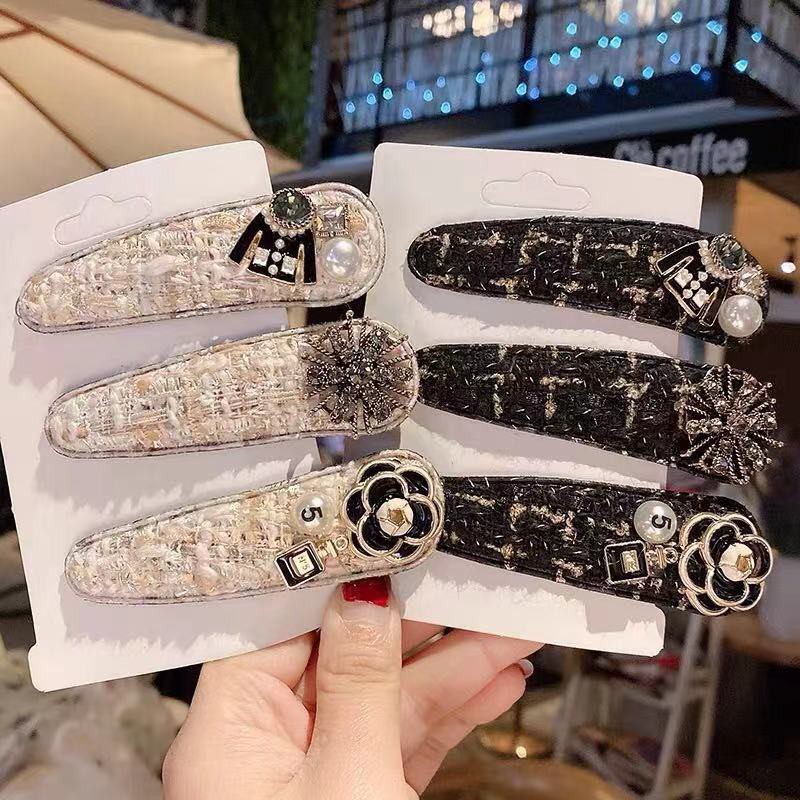 Kẹp tóc đính pha lê phong cách cổ điển Nhật Bản và Hàn Quốc Trang sức ngọt ngào cho phụ nữ