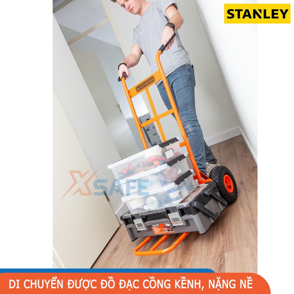 Xe đẩy hàng 2 bánh Black&amp;Decker BXWT-H302 có thể gấp gọn, tải trọng 120/150kg - chính hãng - xsafe