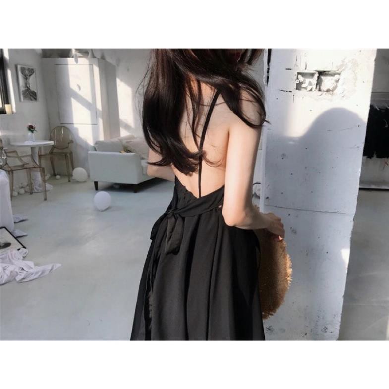 Váy Maxi Hở Lưng Thắt Nơ Sau Lưng Siêu Quyến Rũ - Váy Maxi Đi Biển Hàng Quảng Châu Siêu Đẹp (Ảnh Thật ở Cuối)  ྇