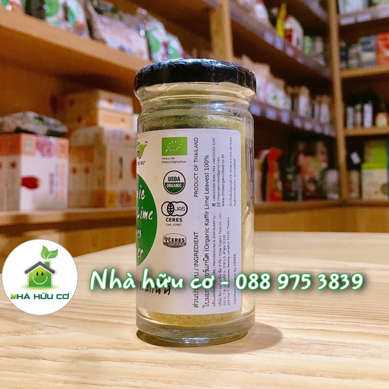 Bột lá chanh Kaffir hữu cơ LumLum 30g - Organic Kaffir Lime Leaves Powder - Date: 28/8/2022 - Nhà Hữu Cơ