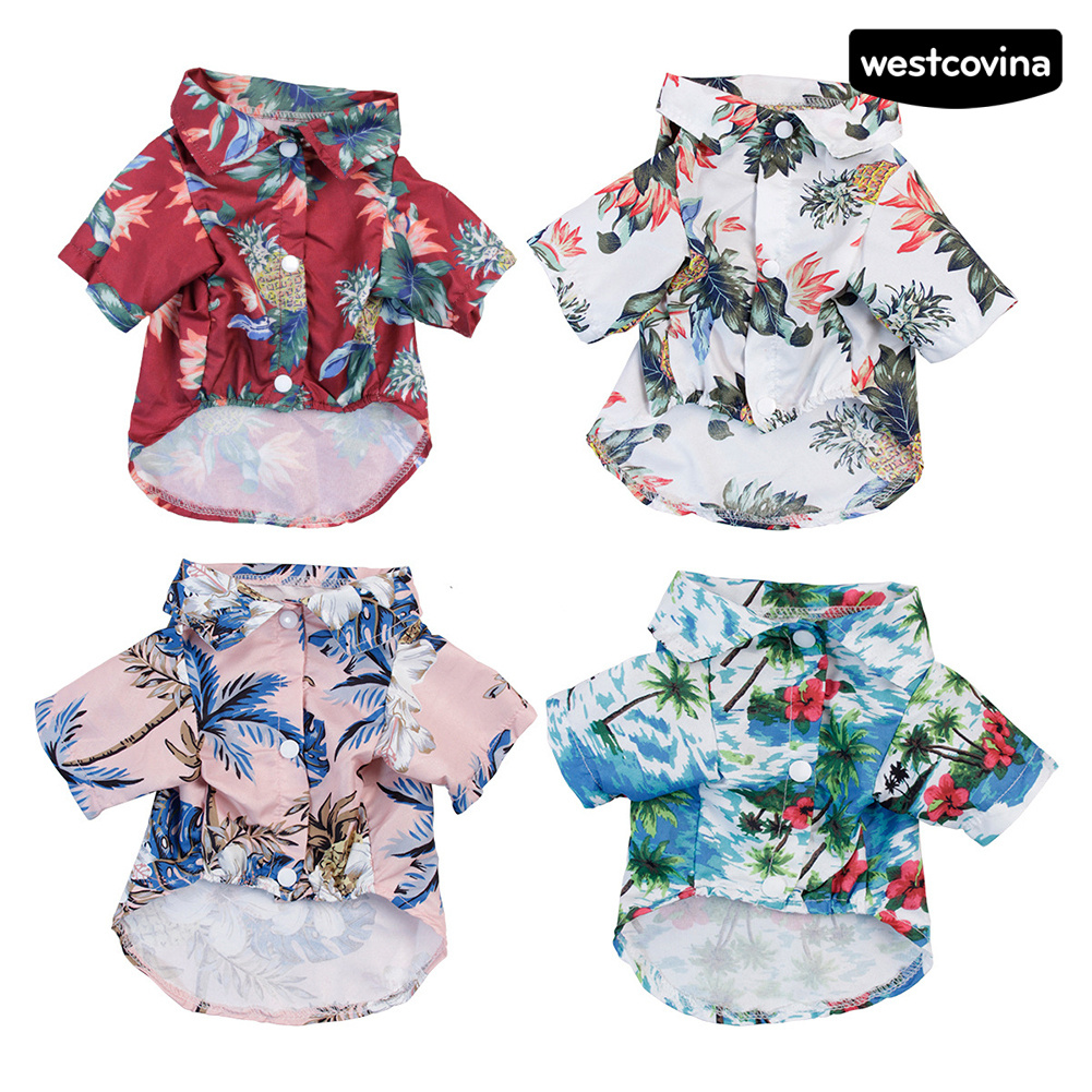 Áo Sơ Mi In Họa Tiết Cây Dừa / Quả Dứa Thời Trang Mùa Hè Cho Cún Cưng