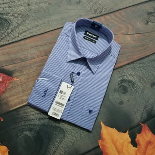 Aó sơ mi nam Việt Tiến dài tay mã 1N0668NT5 size 40 , 41 chính hãng ,cao cấp - form suông REGULAR -tà bầu .SHOP HỨA