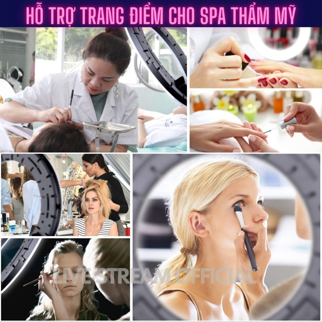 Đèn livestream 26cm 2 kẹp 3 màu rực rỡ hình ảnh sắc nét nổi bật góc bán hàng - Live Stream Official | BigBuy360 - bigbuy360.vn