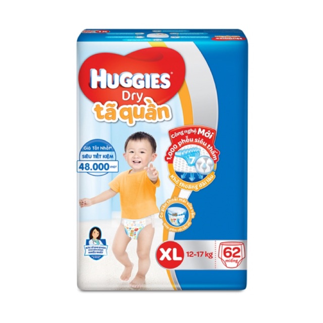 Tã quần Huggies Dry Pants gói cực đại