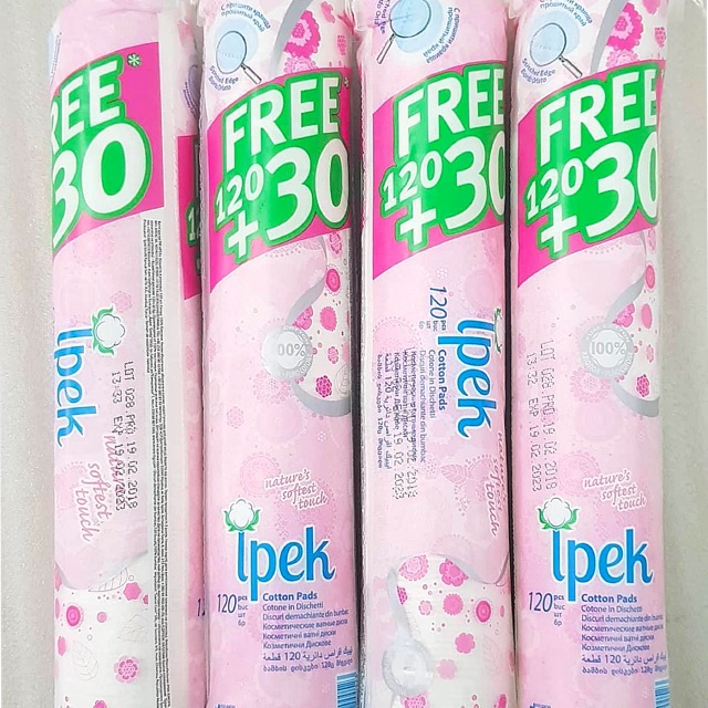 BÔNG TẨY TRANG IPEK 150 MIẾNG