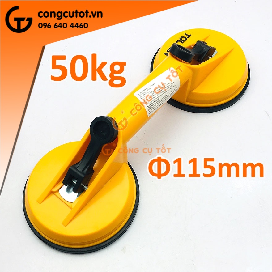 Hít kính đôi thân nhựa ABS cốc Ø hút 50kg TOLSEN 62662