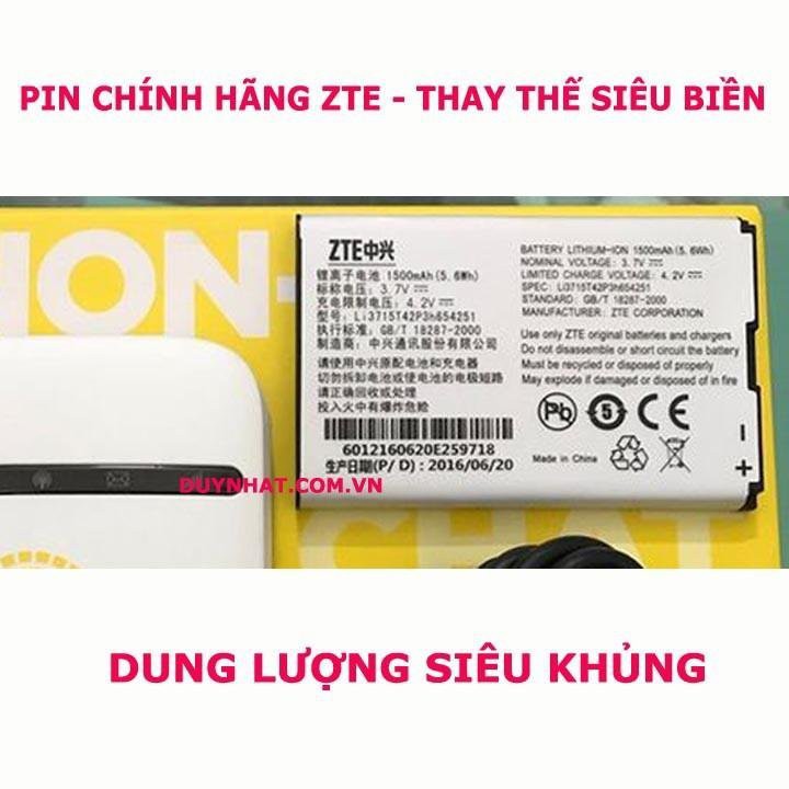 PIN ZTE THAY THẾ CHO CỤC PHÁT WIFI ZTE MF60, MF61, MF62, MF63, MF65 - PIN WIFI ZTE DUNG LƯỢNG 1500MAH