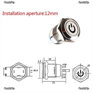 Nút chuyển đổi MceHKF 12mm 12v có đèn Led chống nước