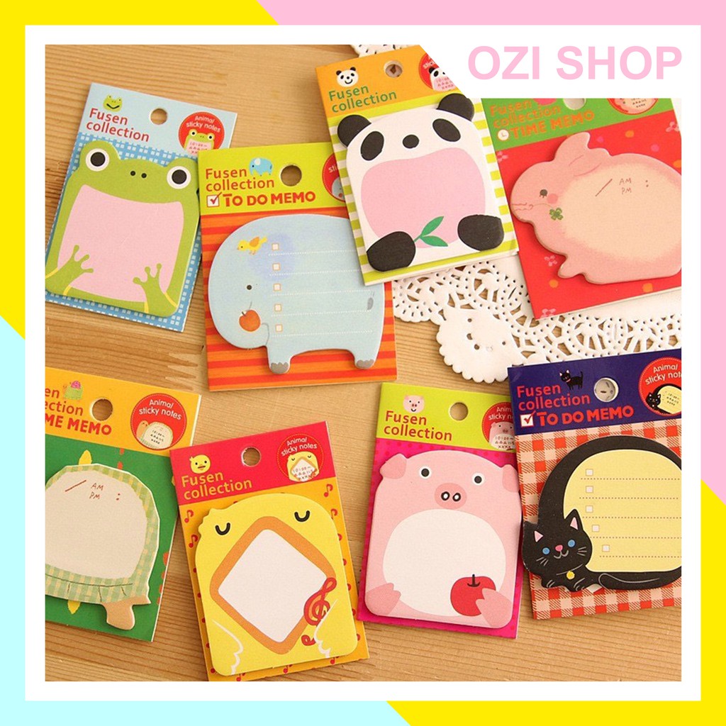 Giấy Note - Giấy Ghi Chú Hình Động Vật Xinh Xắn #6
